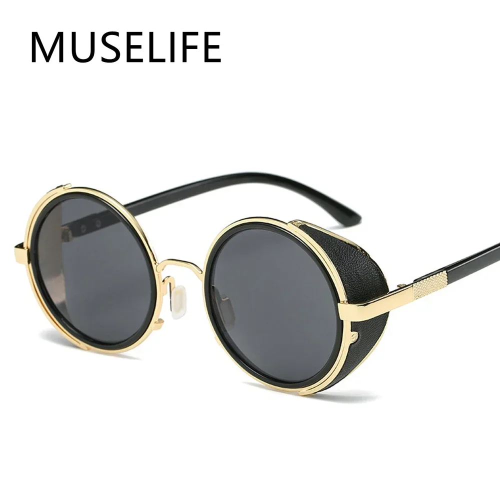 

2025 Fashion Vintage Round SteamPunk Flip Up Sunglasses Classic Double Layer Clamshell Design Sun Glasses Oculos De Sol