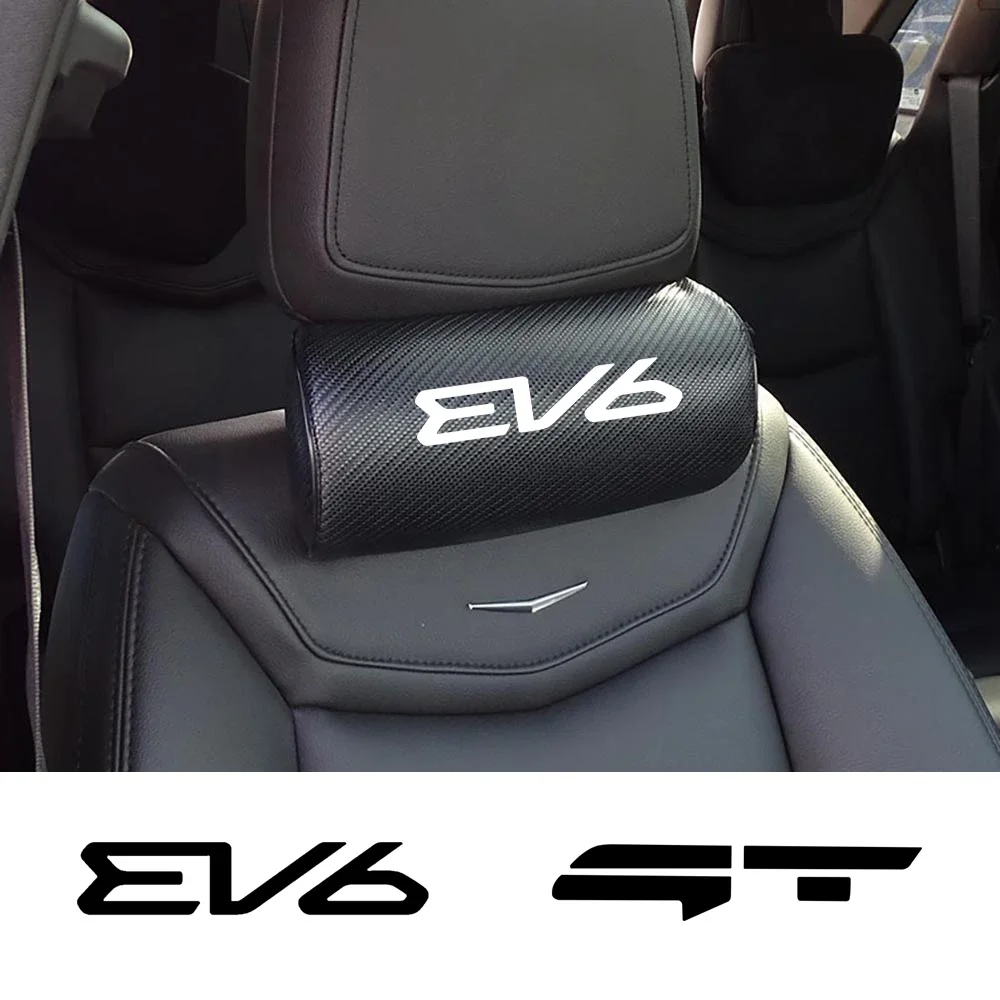 1PC Car Styling For KIA EV6 GT EV6 GT line S 2021-2023 Car Seat Neck Head Support Pillow Carbon Fiber Headrest Auto Accessories