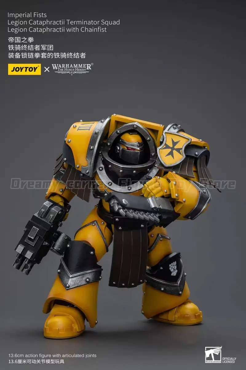 

【In Stock】JOYTOY Warhammer 40K Imperial Fists Legion Cataphractii with Chainfist 1/18 Action Figures Models Toys