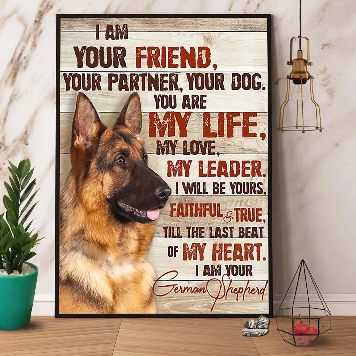 

Funny Retro Tin Signs German Shepherd I Am Your Friend Your Partner Vintage Home Wall Decoration Metal Plaques