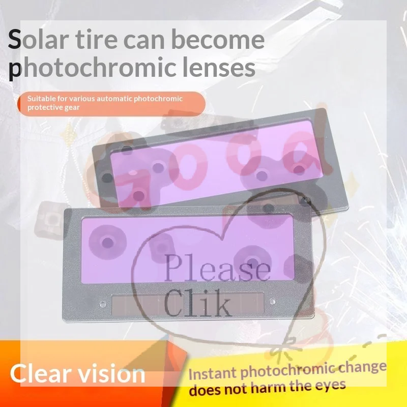 【HG】Solar Powered Auto Darkening Welding Lens With Instant Dimming Clear View For Professional Welding Work