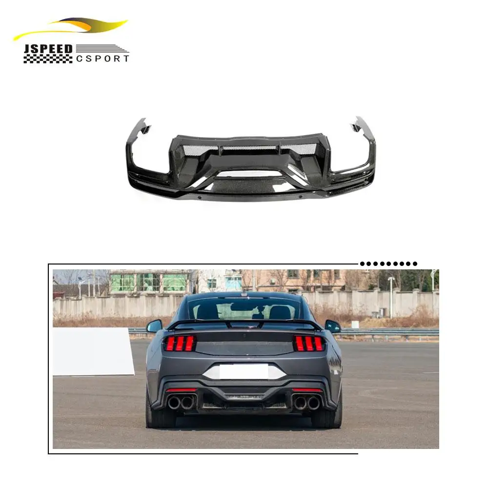 

For 2024 Ford Mustang Dark Horse Carbon Fiber Rear Bumper Diffuser