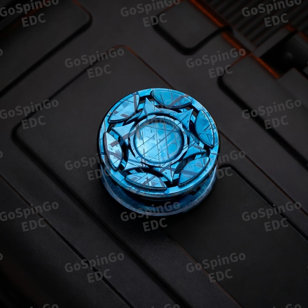 YIJIE EDC hexagrama Fidget Spinner Lock laca circonio titanio 24,5mm accesorios DIY Fidget juguete adultos