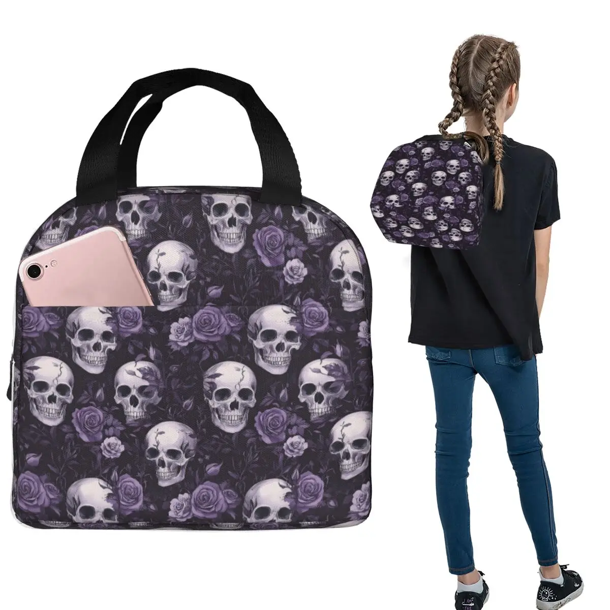 bolsa-termica-com-estampa-de-caveira-e-flor-violeta-gotica-bolsa-termica-isolada-para-mulheres-e-criancas-caixas-de-comida-portateis-bolsa-termica-para-almoco