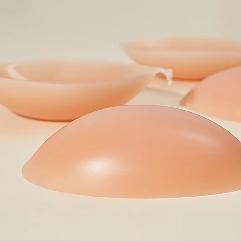 1 Pair Silicone Super Sticky Covers + 10 Protective Films, Invisible Strapless Backless Reusable for Weddings Parties.