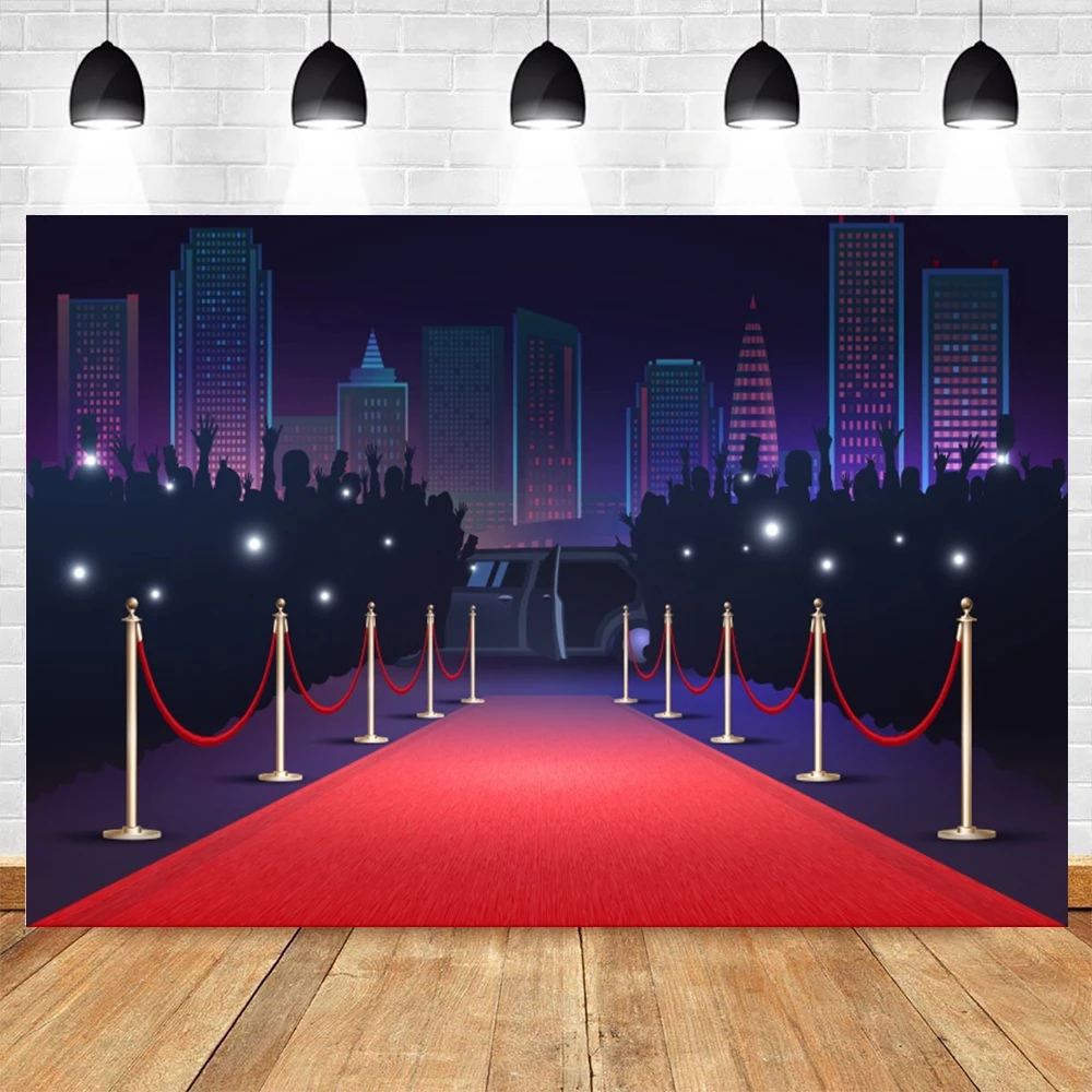 هوليوود ستار سجادة حمراء خلفية للتصوير الفوتوغرافي ، إضاءة المسرح ، حفلة موسيقية ، حفل زفاف ، ديكور حفلة عيد ميلاد ، استوديو تصوير ، خلفية