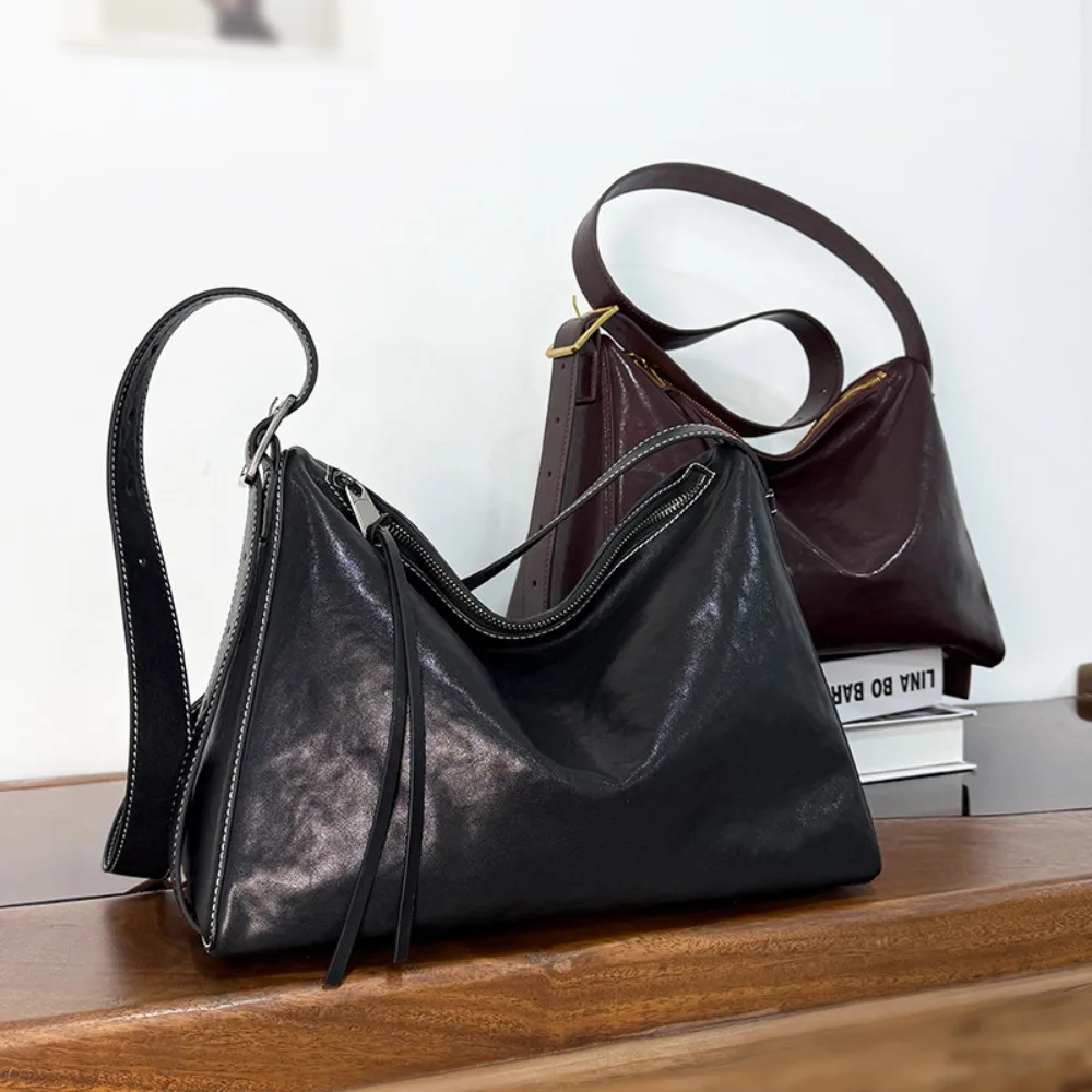 

Легкая роскошная высококачественная сумка через плечо большой емкости в стиле ретро, классическая универсальная изысканная женская сумка через плечо