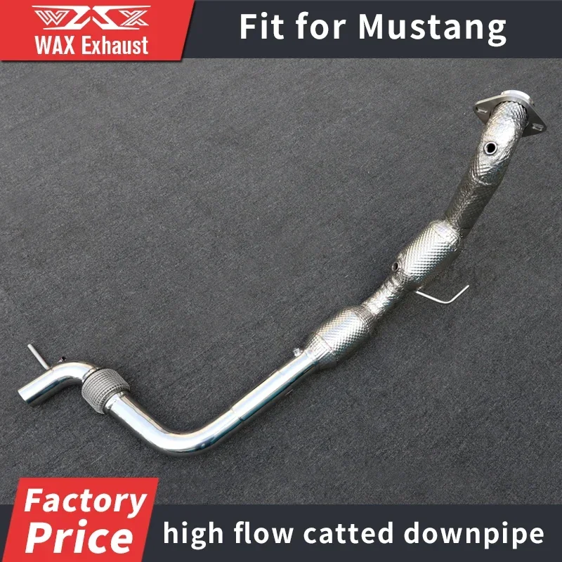 Catted Downpipe For Ford Mustang 2.3 2015-2020 Stainless Steel Exhaust Down Pipes