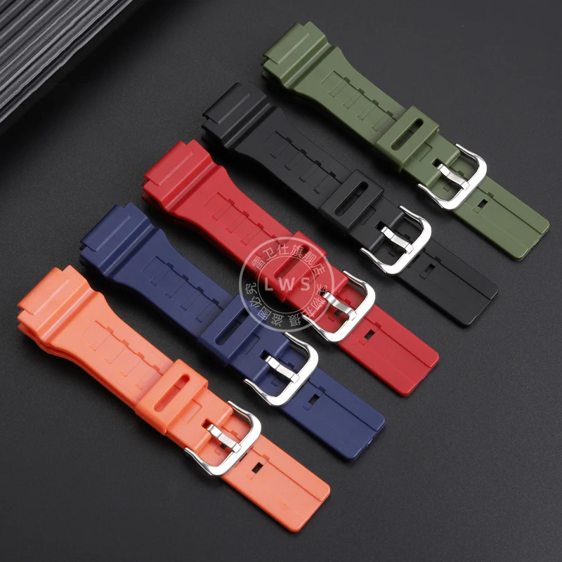 20mm convex mouth 5940 Watch Strap MCW-200H For Casio MCW 200 Bracelet Soft Waterproof Replace Modified Silicone Watch band 20mm