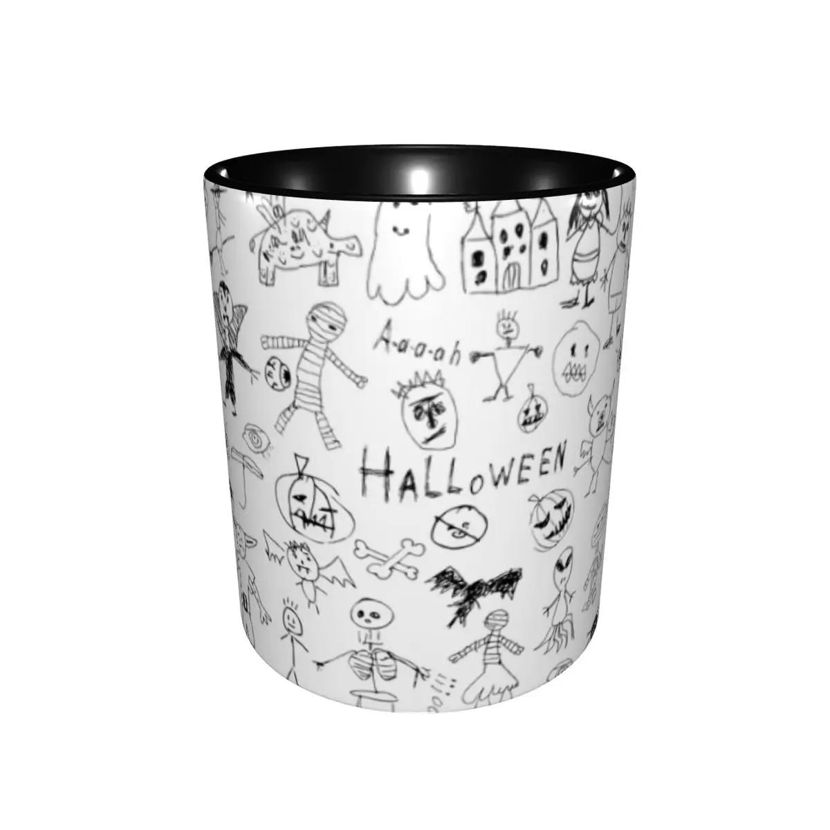 Halloween Doodle Creative Ceramic Coffee Mug Landscape Tea Milk Cup Home Office Gift Mugs 330ml