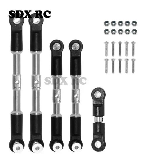 5pcs Steel Turnbuckles Camber Links Toe Links Set Linkage for Arrma 1/7 Infraction Limitless Felony 1/8 Typhon Upgrade Parts