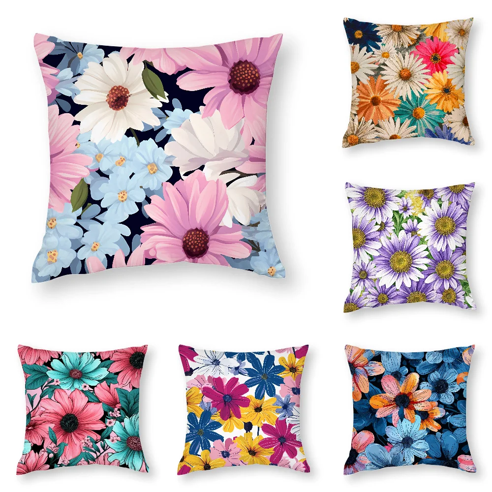 

Beautiful flowers Pillow Case 3D Print Polyester Fiber 40*40 cm Home Sofa Throw Pillow Cover Decoration Festival Gift