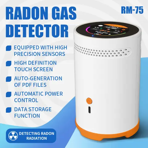 스마트 라돈 감지기 para Casa, Detecta Rapidamente Sensível, Alarmes de Luz Sonora, Monitor Profissional, Monitor, Exportar Da