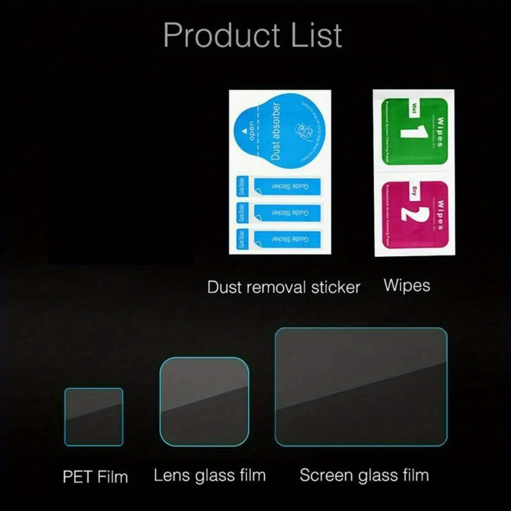 Protective Silicone Case For GoPro Hero 8 Black Tempered Glass Screen Protector Film Lens Cap Cover For Go Pro 8 Accessory