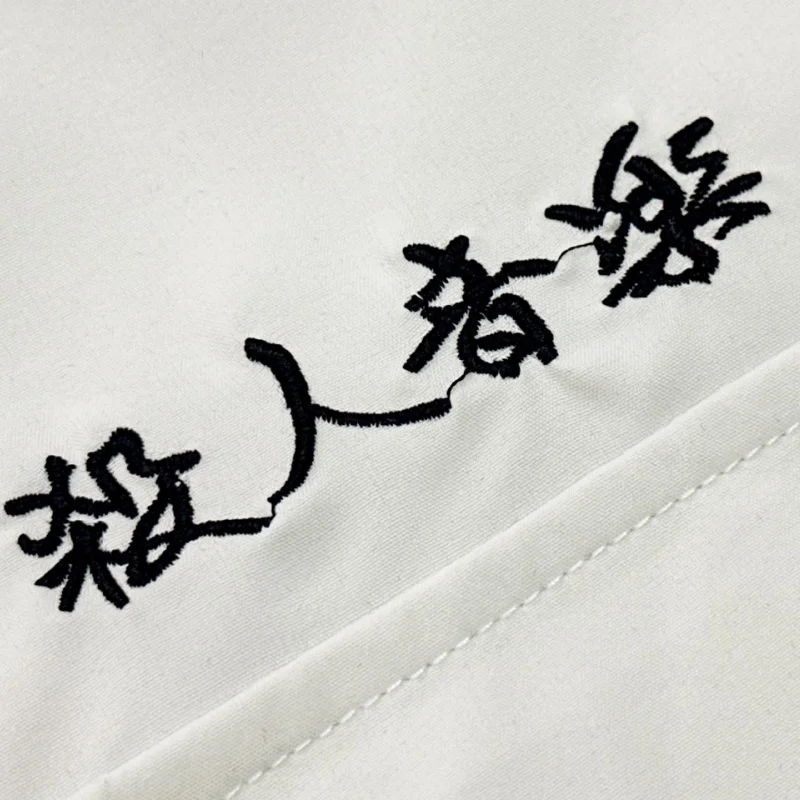 WACKO MARIA White Black High-end Embroidery Killer Music Hawaii Short Sleeve Shirt Summer Men's Women's Brand Shirt