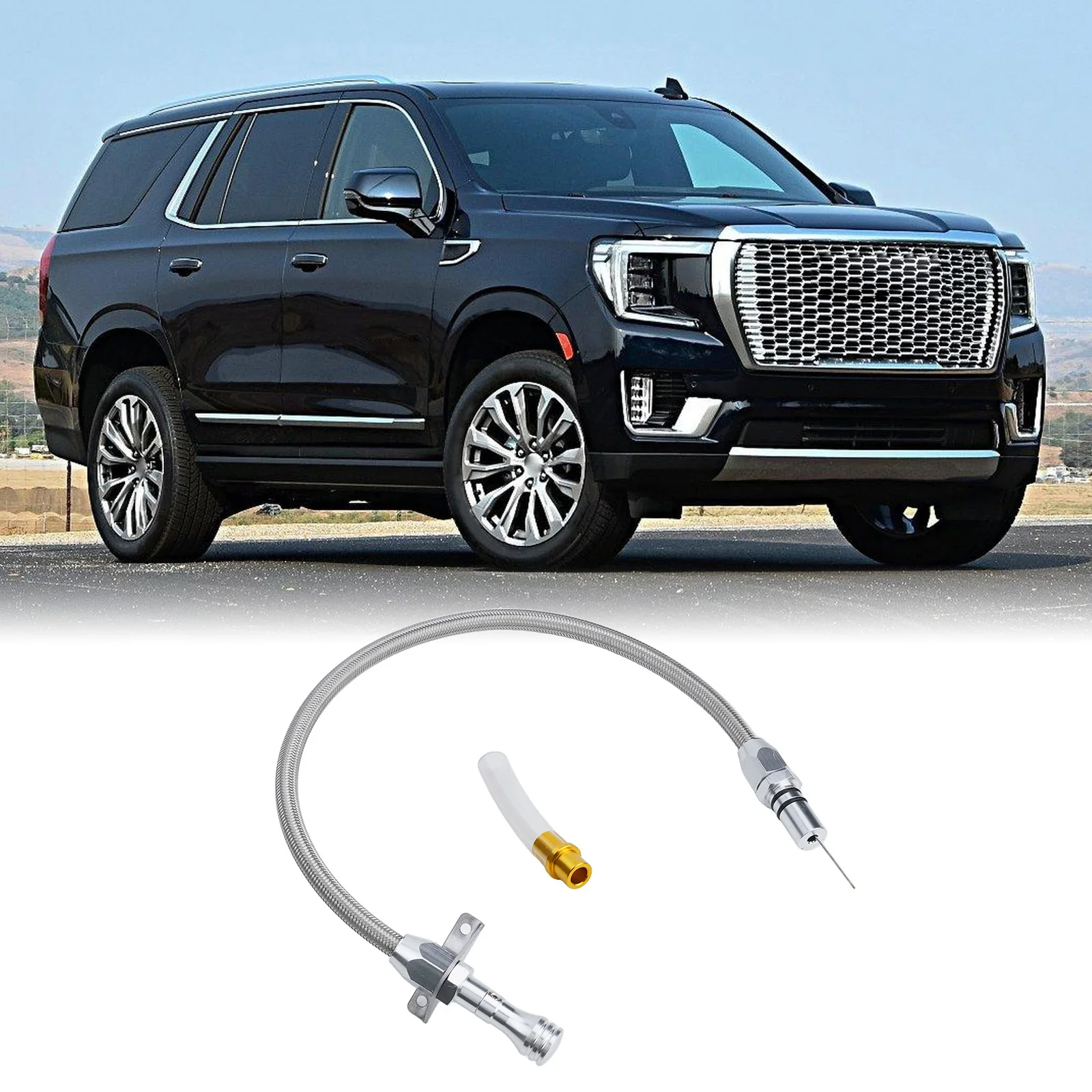 

Новый для Chevy TH350 Dipstick Transmission Dipstick Гибкий для Chevy TH350 Серебристый Нержавеющая сталь