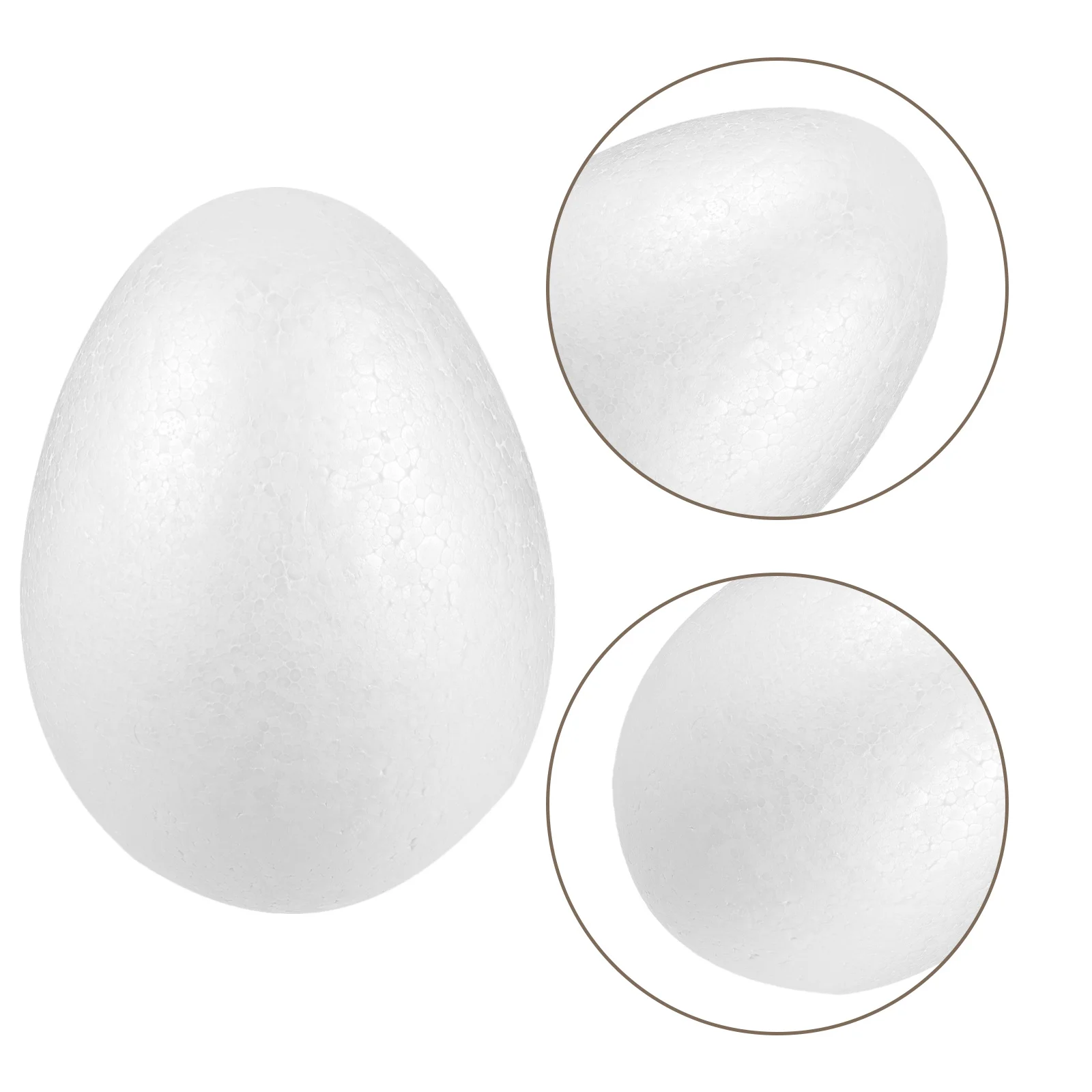 

3pcs Craft Foam Easter Eggs 15X10.5Cm White Polystyrene Unfinished Fake Eggs For Kids Diy Painting Spring Holiday Decorations