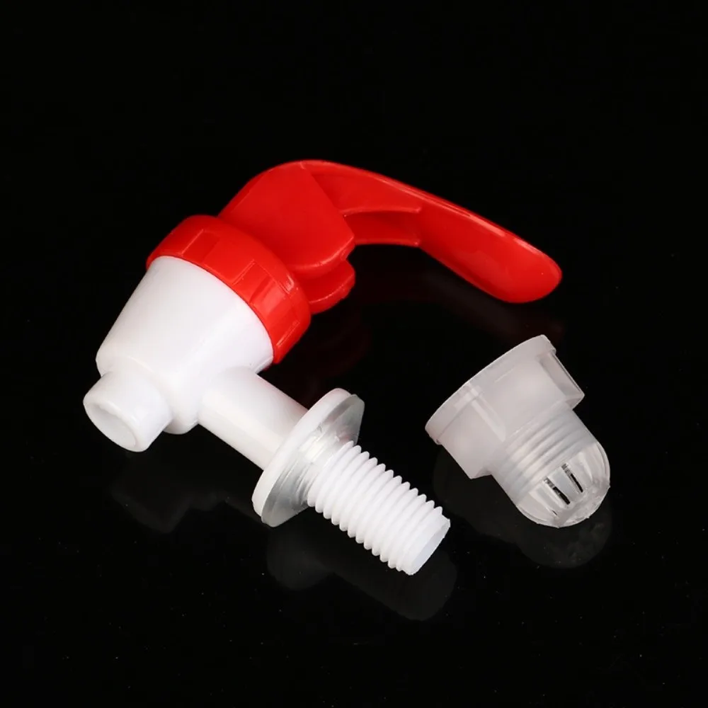Lever Handle Beverage Dispenser Spigot Red Plastic Replacement Drink Tap Threaded Connector Food Grade Water Jug Faucet
