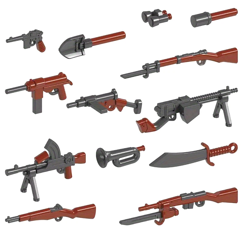 Ww2 Military Soldier Weapon Guns Building Blocks Action Figure Equipment Accessories Bricks Kids Toy Gift For Kids