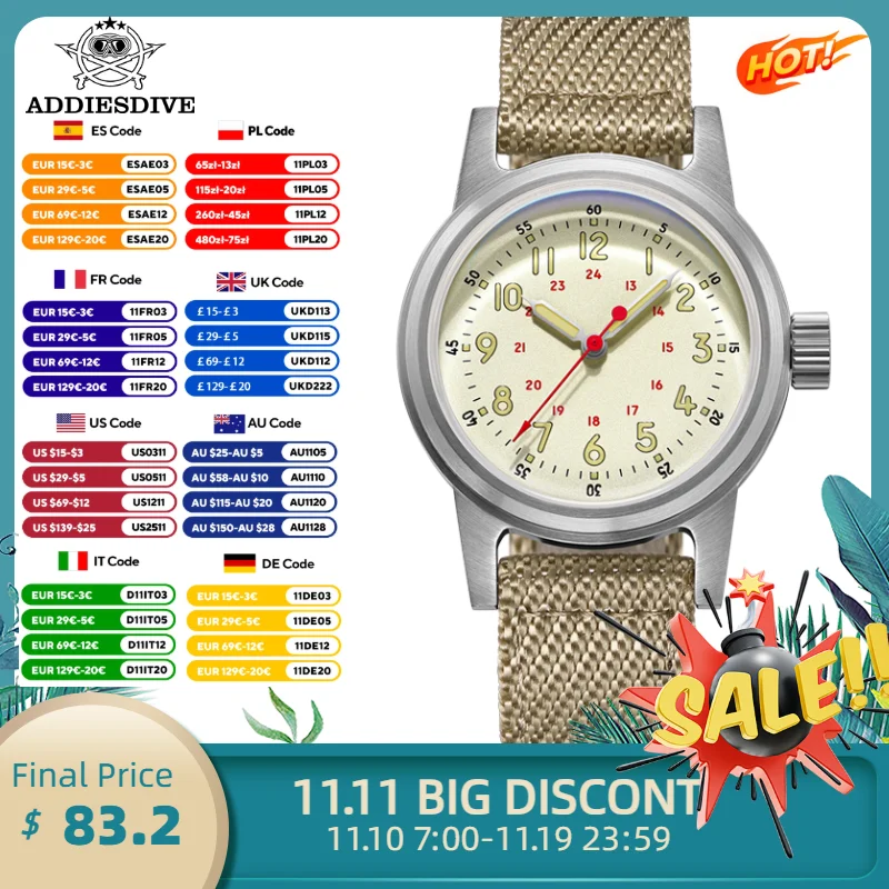 ADDIESDIVE мужские автоматические часы NH35A 200M водонепроницаемые C3 супер светящиеся роскошные механические часы 36 мм ﻿ Relogios Masculino