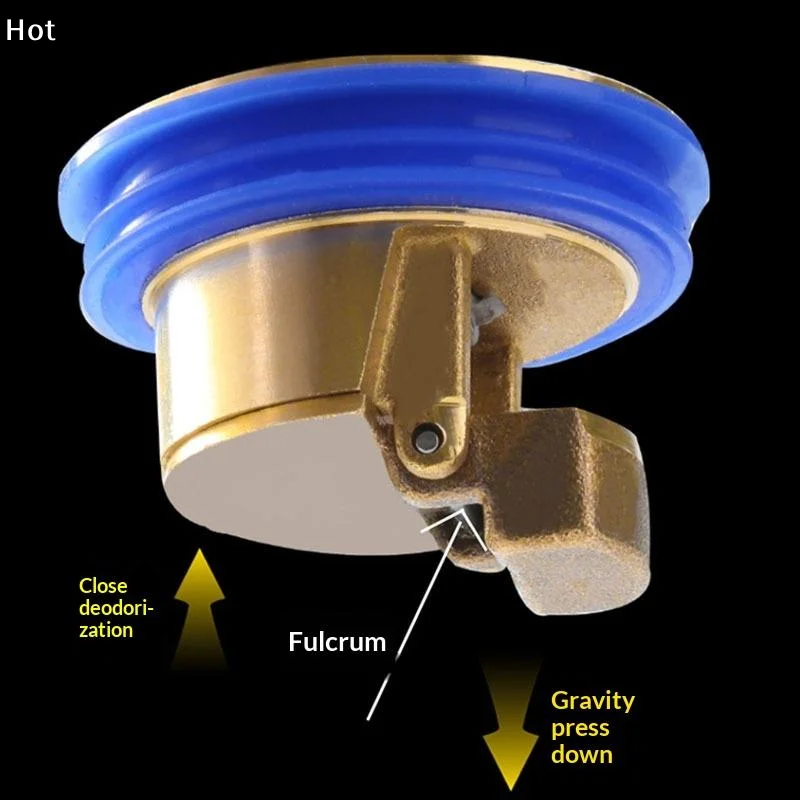 Toilet Shower Copper Floor Drain Core Anti Odor and  Repellent Device Springboard Self Sealing Core Bathroom Accessories