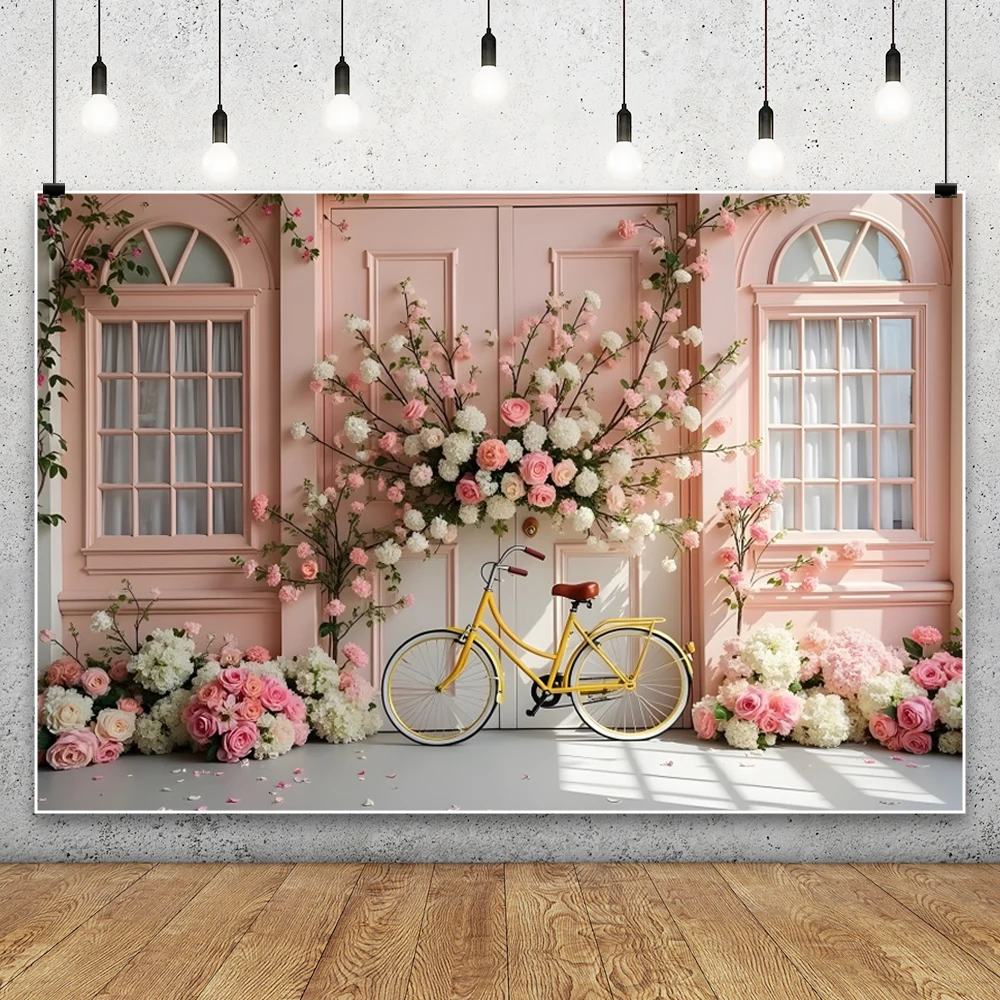 

Flower House Photography Backdrops Girls Wedding Party Photocall Birthday Bridal Shower Kids Portrait Background Photo Studio