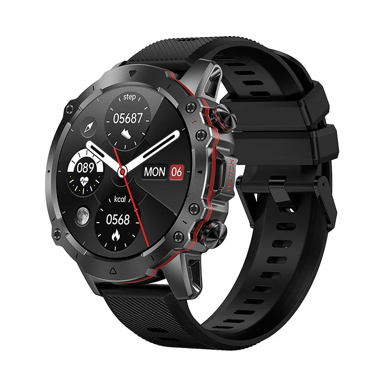 

AK56 Outdoor Sports Smartwatch Bluetooeh Call AI Voice Assistant Exercise Record Music Control Flashlight Remote Photo Stopwatch