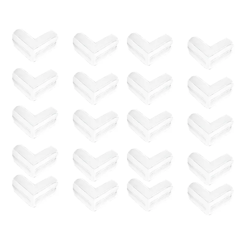 AS96-20 パックキット コーナーガード クリアコーナープロテクター 子供の頭の怪我を防ぐ テーブル、家具、鋭いコーナー (L 字型)