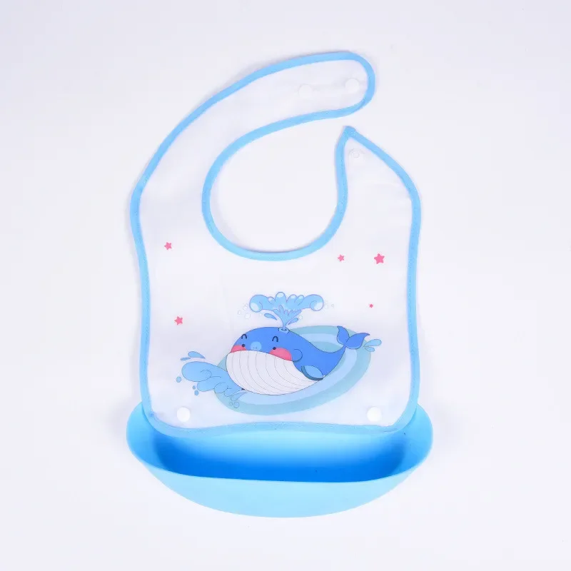 Newborn Best Gifts Baby Feeding Tableware Silicone Waterproof Bibs  Feeding Toddler Fashionable Aprons Baby Bibs