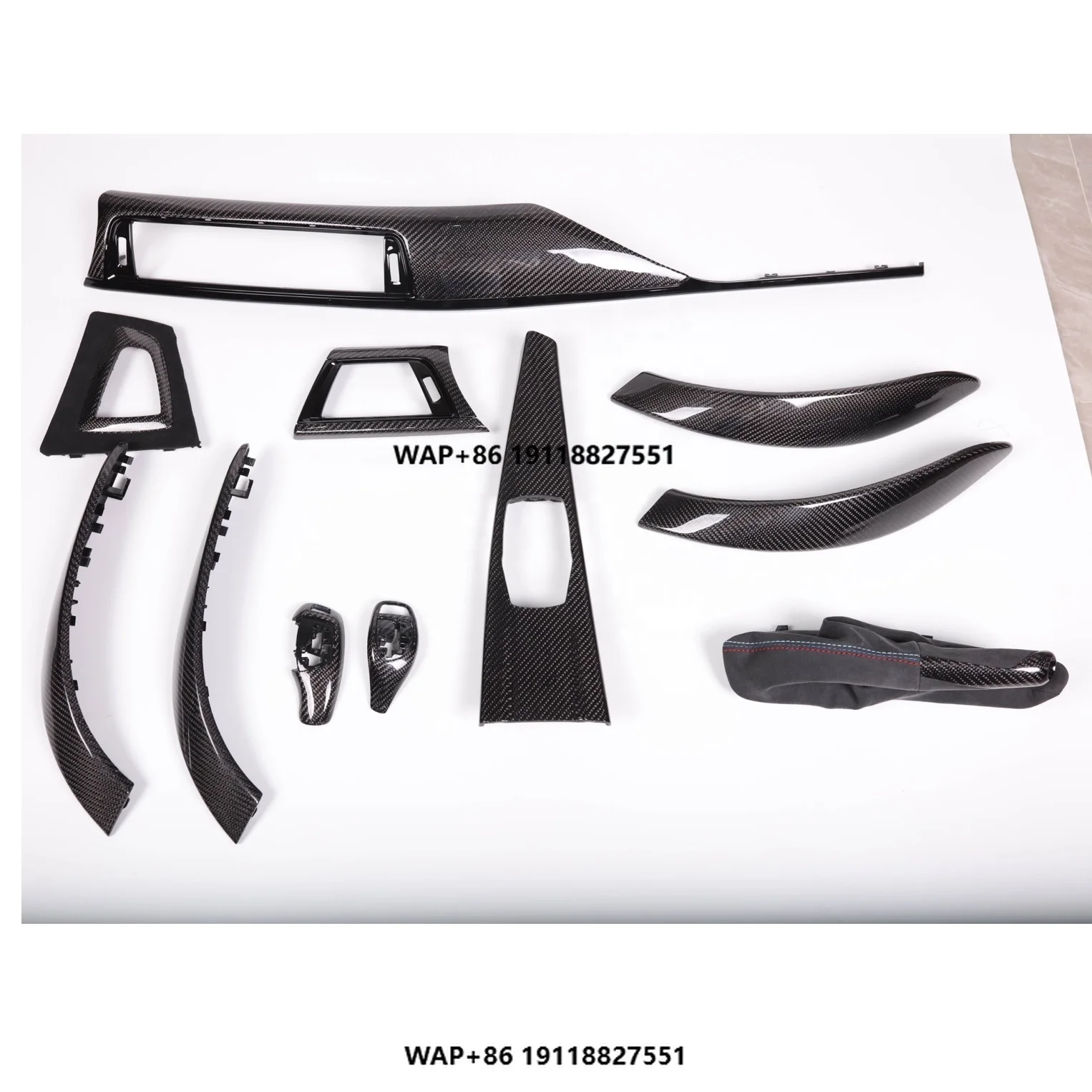 

F30 F36 M3 M4 Sports Car Real Carbon Fiber with Gloss Black Trims Dashboard Interior Accessories for F31 F32 F33 F34 F80 F82