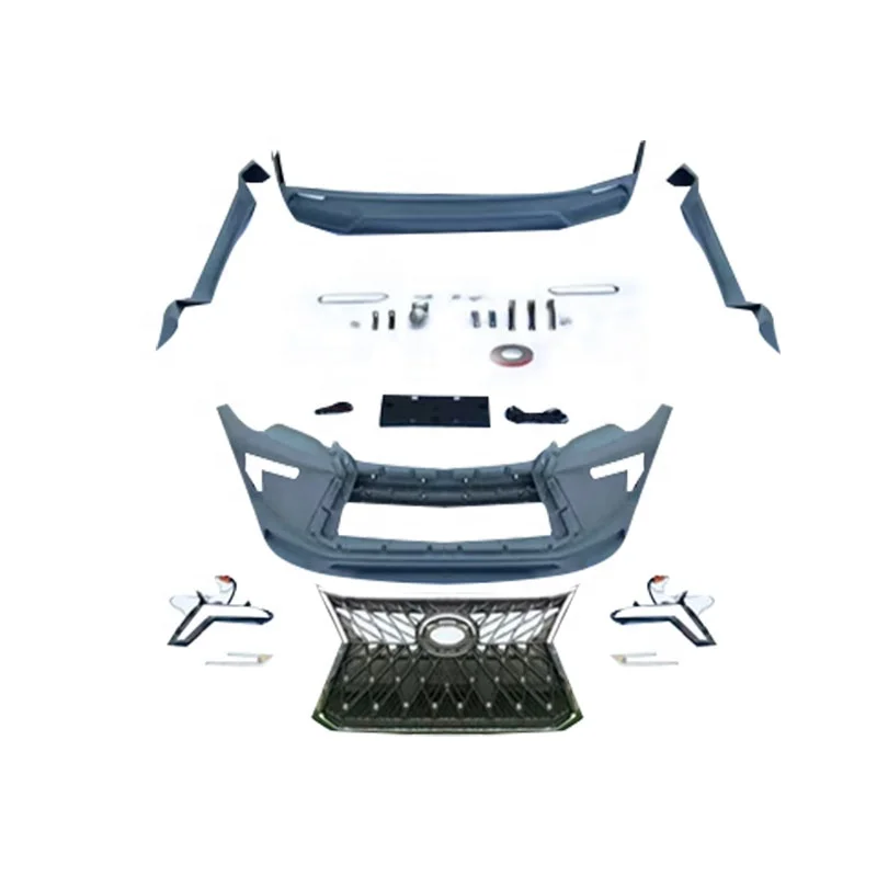 

Factory Direct for Toyota Fortuner 2016-2020 Body Kit Upgrade for Lexus Style Front Bumper Grille Side Skirts Rear Lip All New C