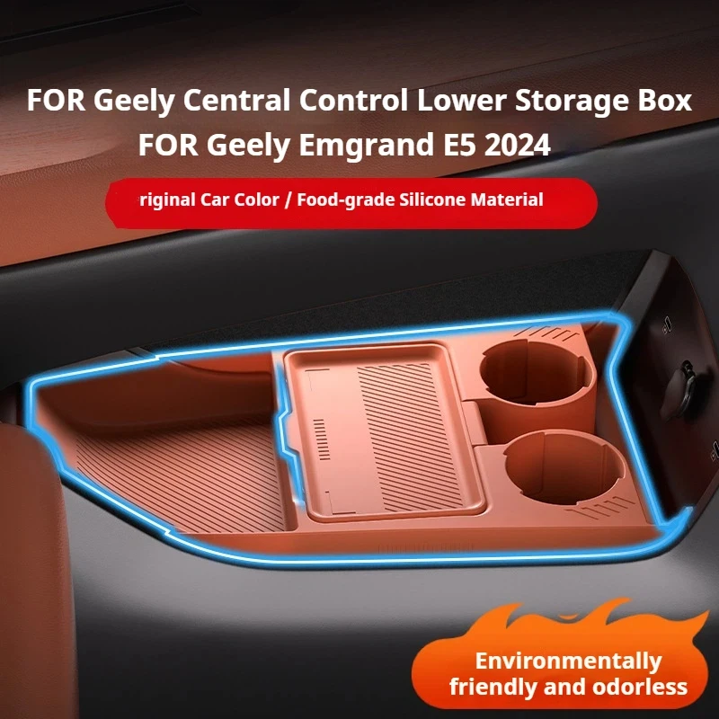 

Suitable for Geely Galaxy E5 2024 Central Control Storage Box Armrest Box Lower Storage Box Modification Car Accessories