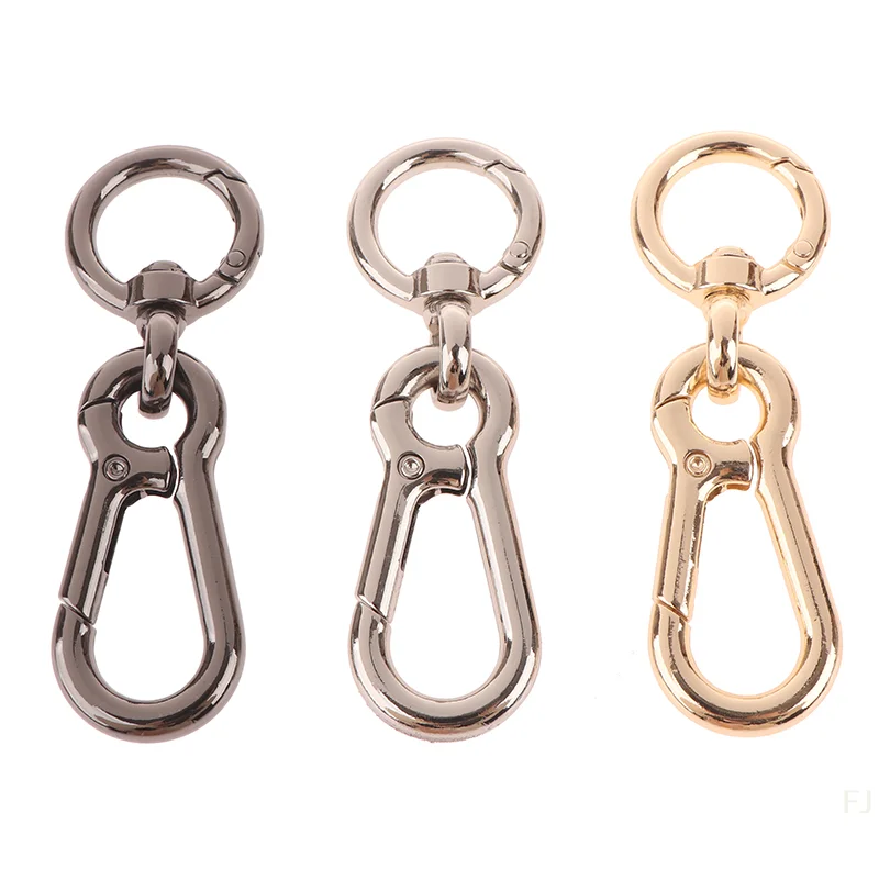 2pcs Steel Spring Snap Hook Clips, Keychain Buckles, Swivel Trigger for Keys Car and Bags