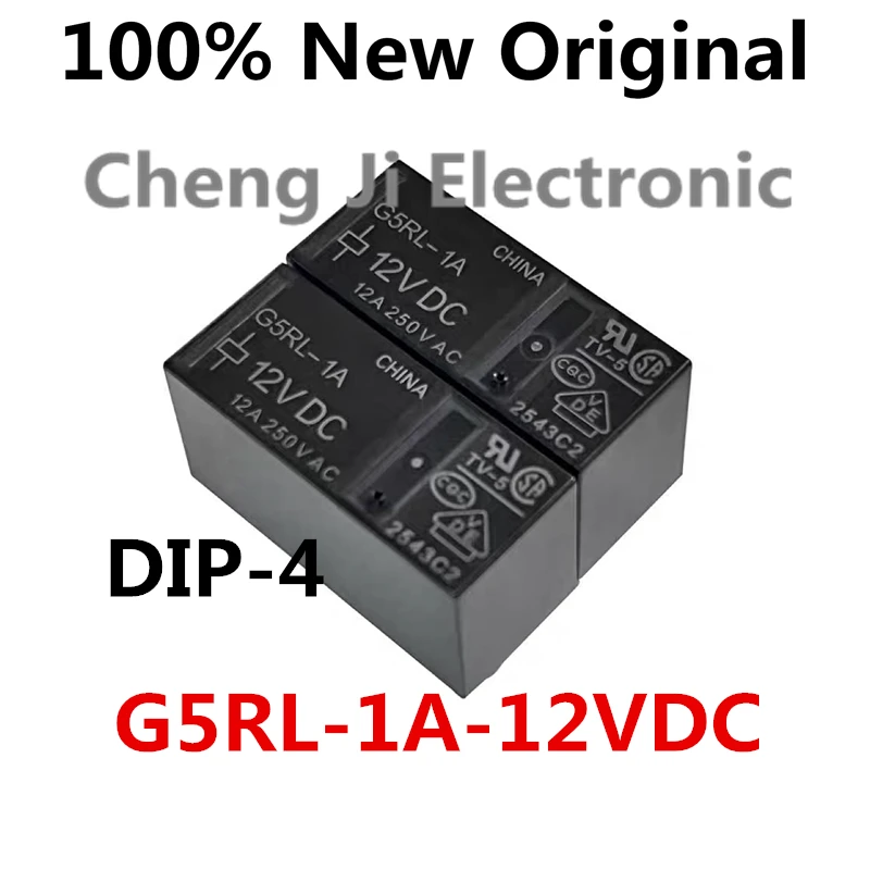 5-10PCS/Lot G5RL-1A-12VDC DIP-4 New original power relay A set of normally open 12A load 4-pin brand new 12V withstand voltage