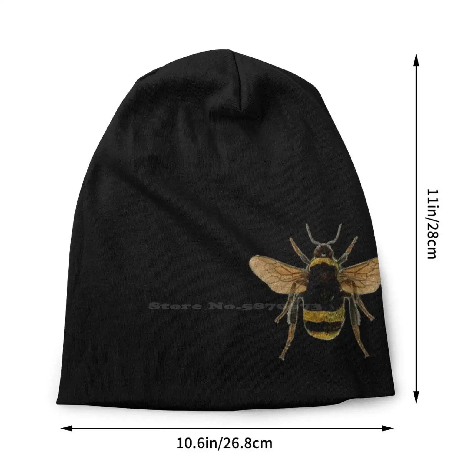 Bumble Bee Knitted Hat Warm Beanie Outdoor Caps Bumble Bee Conservation Apoidea Hive Flowers Nature Floral Save The Bees