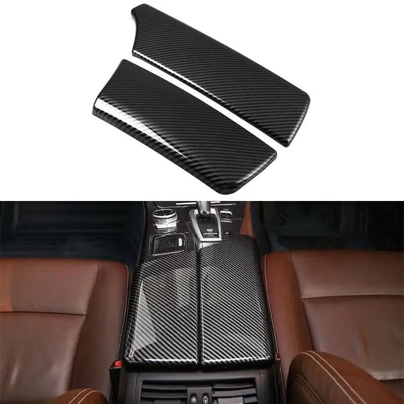 Carbon Fiber Center Console Armrests For BMW 5 Series F10 F11 2010-2017 Only For LHD