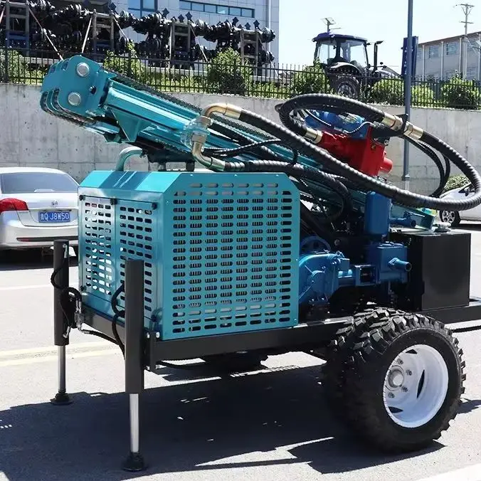 Customized Wheel Rotary Portable Drill 300M Diesel High Speed Best Penetration Water Well Drilling Rig