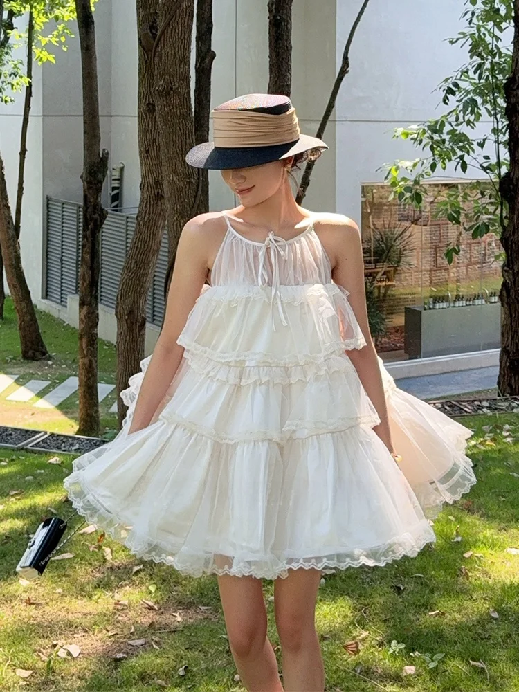 

Подарочная кукольная юбка Princ на день рождения, летняя, кружевная, пышная, короткая, милая, на молнии, с высокой талией