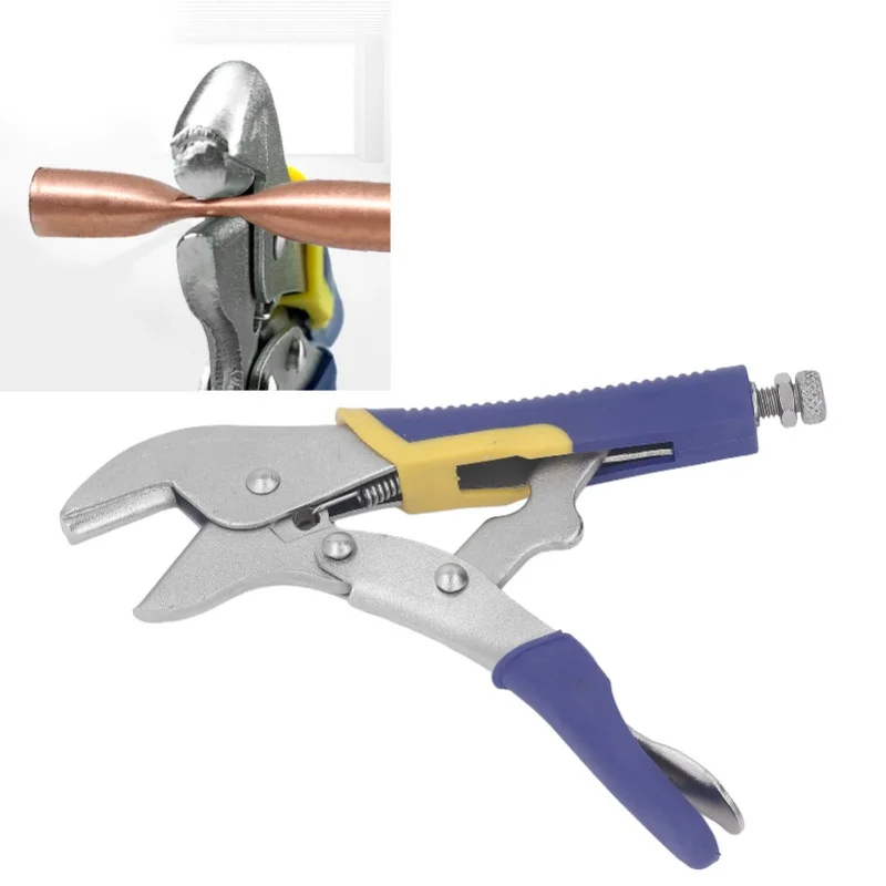 D2 Pinch Off Pliers C45 Steel 7mm Straight Jaw Locking Pliers Tool For Copper Hoses Sealing Pliers Copper Tube Sealing Tool