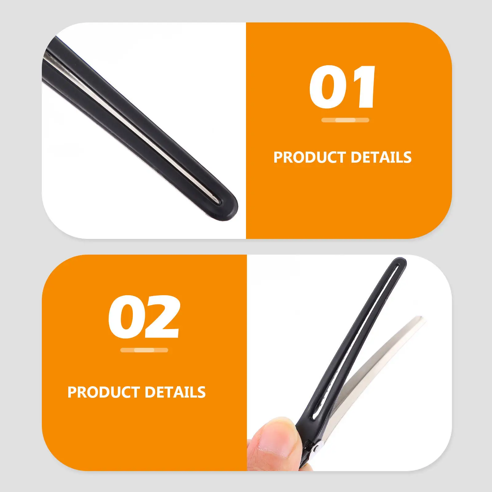 12Pcs Professional Barber Hairdressing Clips Duckbill Design Smooth Plastic Hair Partition Clips for Styling Blow Drying
