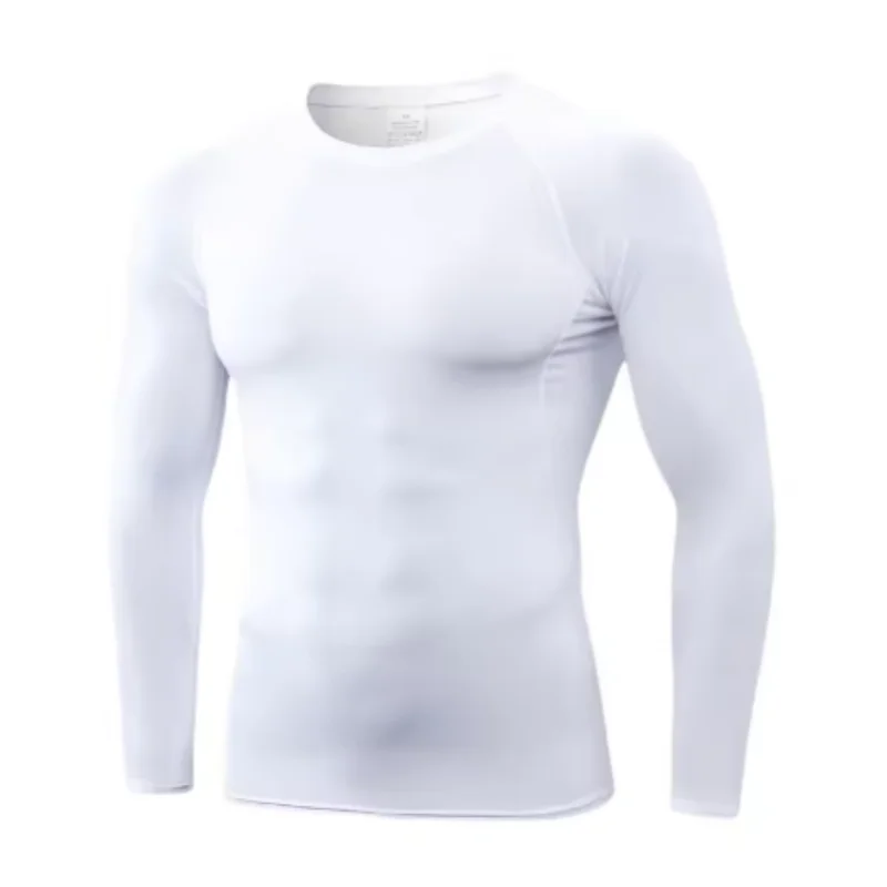 Compression Long Sleeve Shirt Black Fitness T-shirt Men's Muscle Quick Drying Gym Sportswear Sun Protection Sports Base Layer