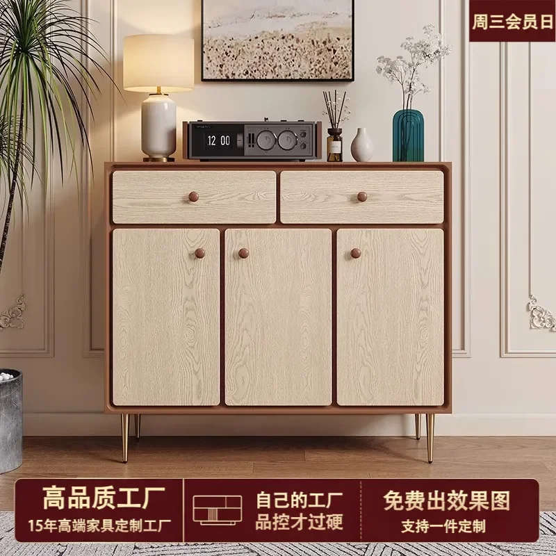 For French Antique Retro Solid Wood Chest of Drawers Bedroom Storage Bedside Stand Cabinet Living Room Wall Decorative