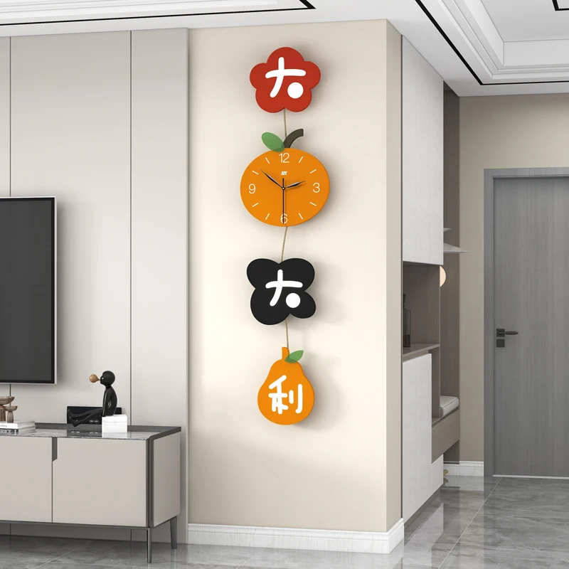 Cream clock living room dining  wall  2023 new network red modern simple  watch creative   table