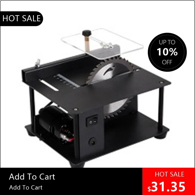 

1946 Useful Mini desktop sawing machine electric cutting machine band saw blade adjustable speed angle adjustment 19