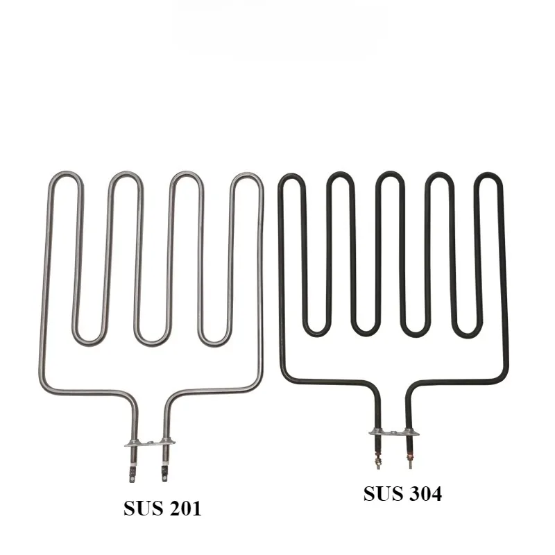 1PC 220v 1500w 2000w Electric Tubular Heating Element Sauna Stove Oven Air Heating Element Baking Heater Tube SS201 SS304