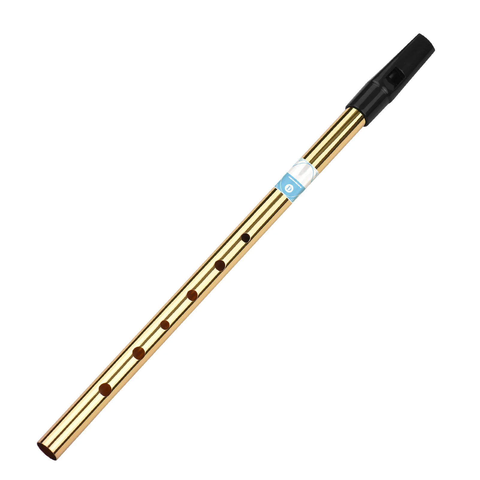

Irish Whistle Flute Key of D 6 Holes Silver Gold ABS Resin Steel Wind Musical Instruments 29.8cm Length 32g Weight for