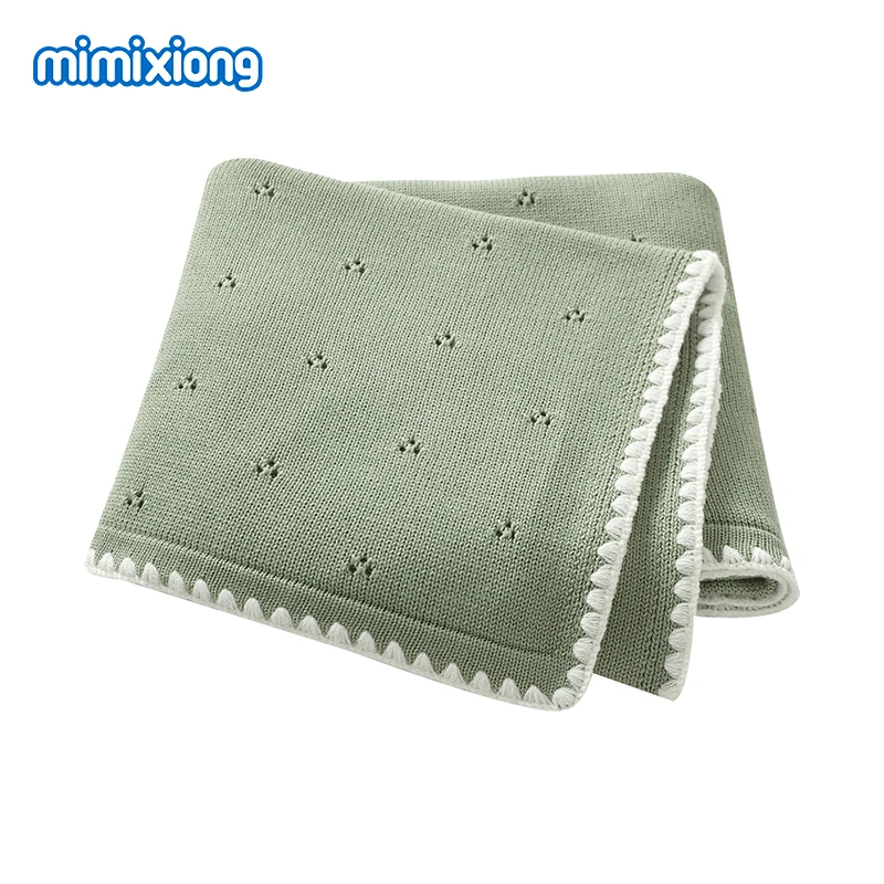 

Newborn Baby Cotton Blankets 100*80cm Infant Netural Pure Color Stroller Bassinet Swaddle Wrap Quilt Boys Girls Bedding Cellular