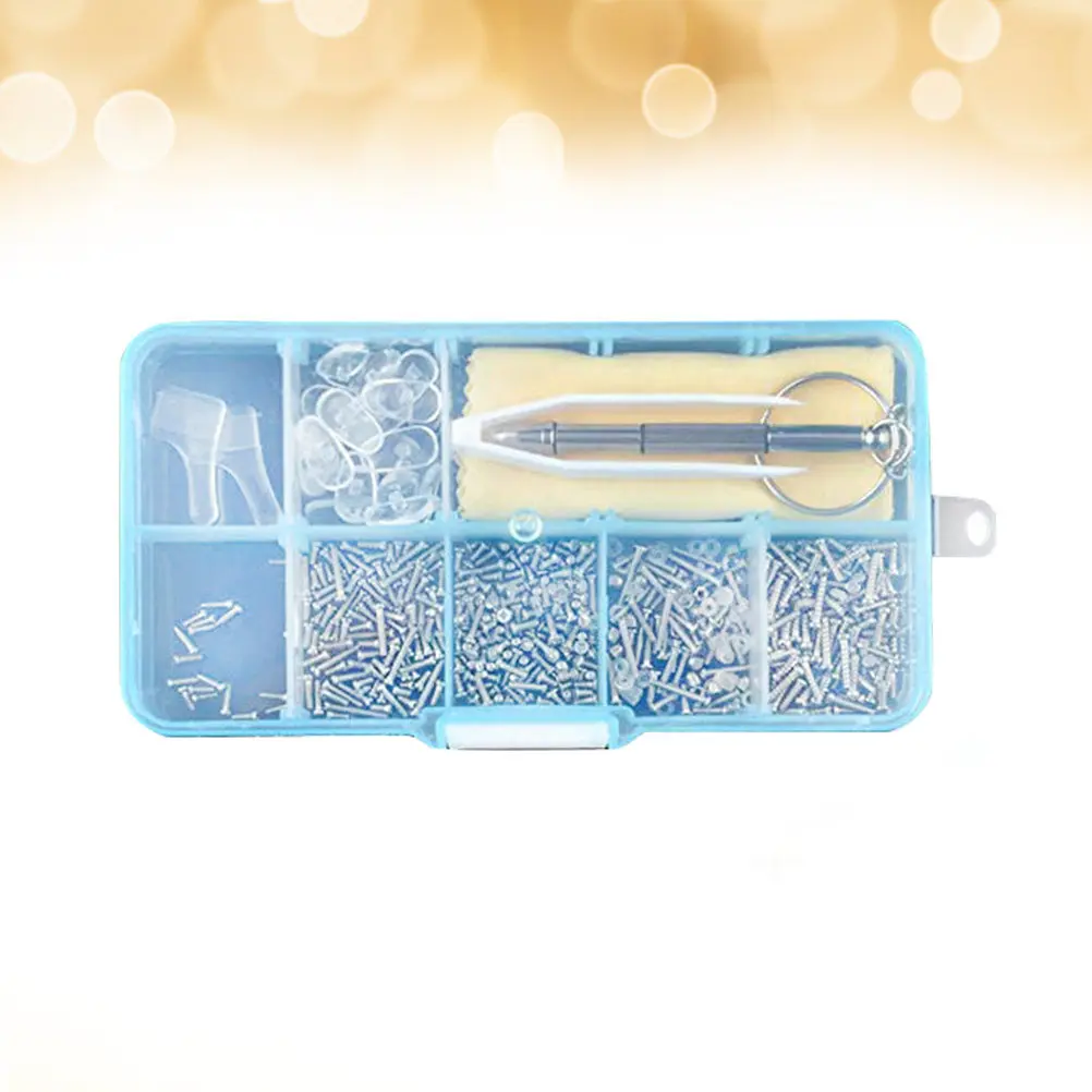 

Self-Repairing Glasses Kit Premium Stainless Steel Screws Eyewear Accessories Glasses Repair Tool Nose Pads Set