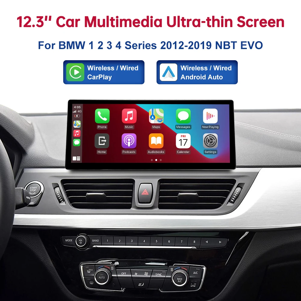 12.3 Linux Display Multimedia Player For BMW Series 1 2 3 4 F20 F21 F22 F45 F30 F31 F32 F33 F45 NBT EVO GPS Carplay Touch Screen