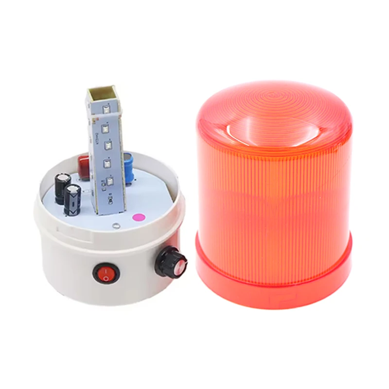 

Industrial Rotary LED Beacon Alarm 110-240V AC/DC 12V/24V Multi-Voltage Sound & Light Warning System Adjustable Volume